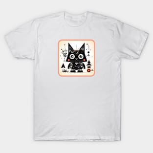 Tribal Robot Cat T-Shirt